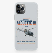 Thumbnail for Aérospatiale SA 316B Alouette III design on light gray magsafe iphone case, for iPhone Pro Max