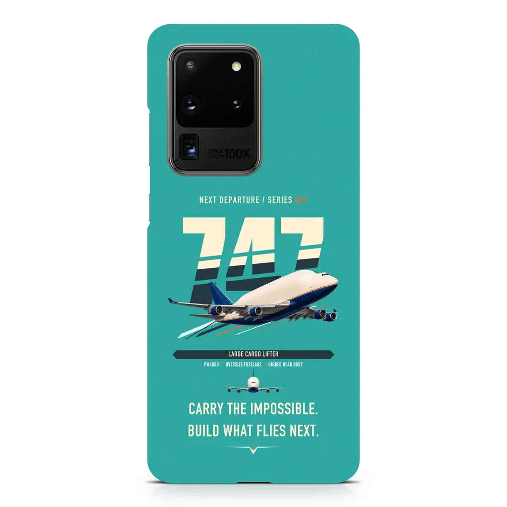 Boeing 747-400 Dreamlifter design on samsung case - turquoise