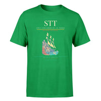 Thumbnail for Cyril E. King Airport (STT) T-Shirt single-side front print in Green | cyril-e-king-airport-stt-double-side-t-shirt