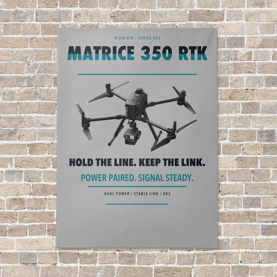 DJI Matrice 350 RTK vertical canvas print - no frame - light gray background