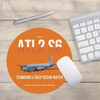 Thumbnail for Atlantique 2 Standard 6 design on orange round mouse pad