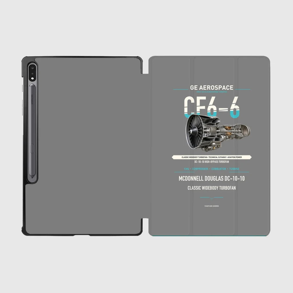 CF6-6 design on gray samsung tablet tablet case