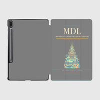 Thumbnail for Mandalay International Airport (MDL) design on gray samsung tablet tablet case