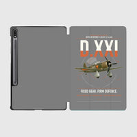 Thumbnail for Fokker D.XXI — Dutch LVA aircraft 221 design on gray samsung tablet tablet case