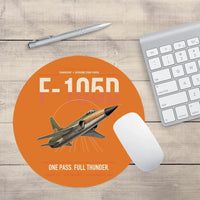 Thumbnail for F-105D Thunderchief design on orange round mouse pad