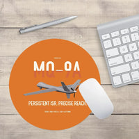 Thumbnail for MQ-9A Reaper design on orange round mouse pad