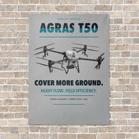 Thumbnail for DJI Agras T50 vertical canvas print - no frame - light gray background