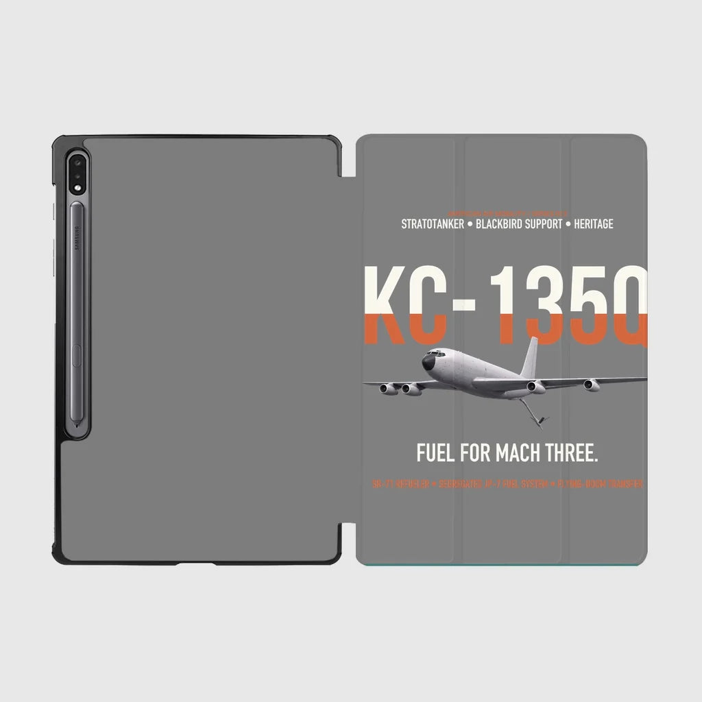 KC-135Q Blackbird Tanker design on gray samsung tablet tablet case