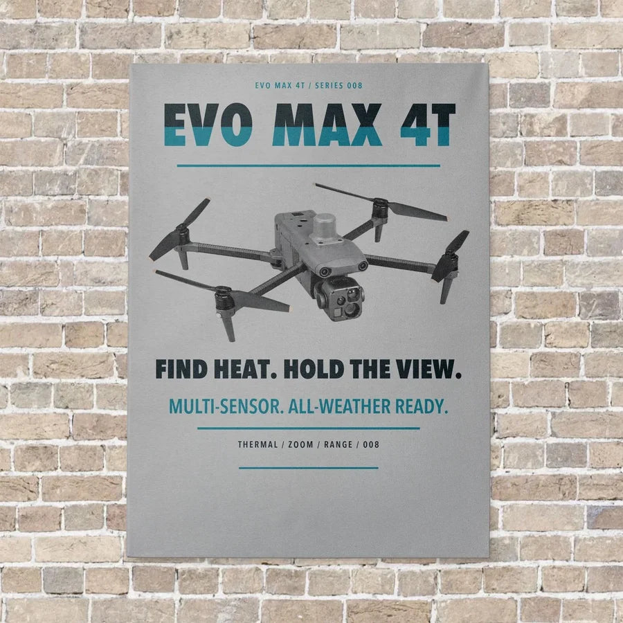 Autel EVO Max 4T vertical canvas print - no frame - light gray background