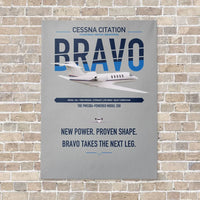 Thumbnail for Cessna Citation Bravo vertical canvas print - no frame - light gray background