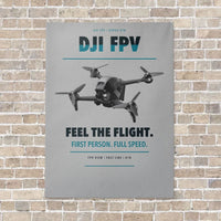 Thumbnail for DJI FPV vertical canvas print - no frame - light gray background