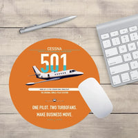 Thumbnail for Cessna 501 Citation I SP design on orange round mouse pad