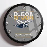 Thumbnail for B-58A Hustler design on gray framed wall clock