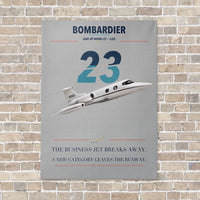 Thumbnail for Bombardier Learjet 23 vertical canvas print - no frame - light gray background