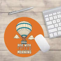 Thumbnail for Rise With The Morning design on orange round mouse pad
