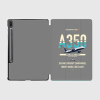 Thumbnail for Airbus A350-900ULR design on gray samsung tablet tablet case