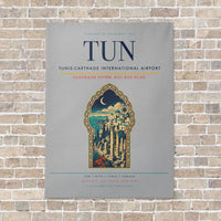 Thumbnail for Tunis-Carthage International Airport TUN vertical canvas print - no frame - light gray background