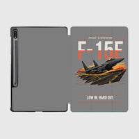 Thumbnail for F-15E Strike Eagle design on gray samsung tablet tablet case