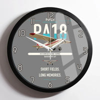 Thumbnail for Piper PA-18 Super Cub design on gray framed wall clock