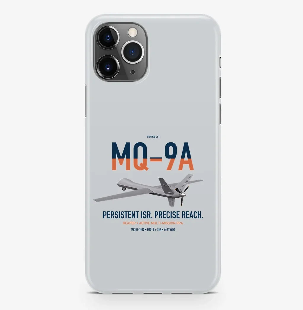 MQ-9A Reaper design on light gray magsafe iphone case, for iPhone Pro Max