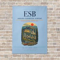 Thumbnail for Ankara Esenboga Airport ESB - Canvas No Frame - Light Blue