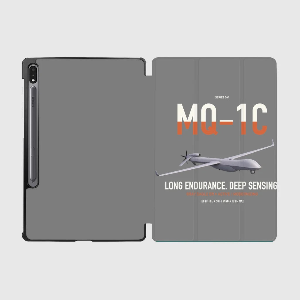 MQ-1C Gray Eagle ER design on gray samsung tablet tablet case