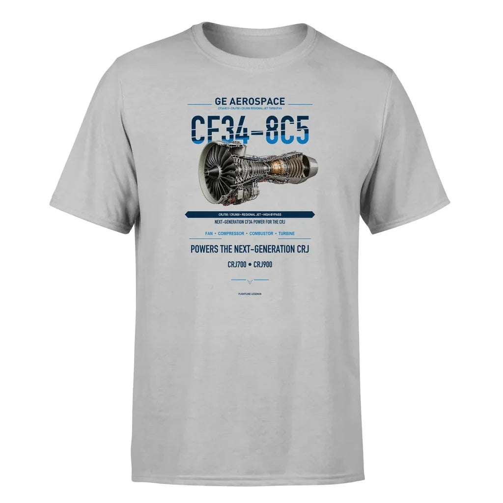 CF34-8C5 design on light gray single side