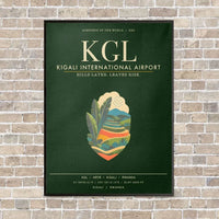 Thumbnail for Kigali International Airport KGL - Canvas Framed - Dark Green