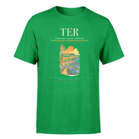 Thumbnail for Terceira Lajes Airport (TER) T-Shirt single-side front print in Green | terceira-lajes-airport-ter-double-side-t-shirt