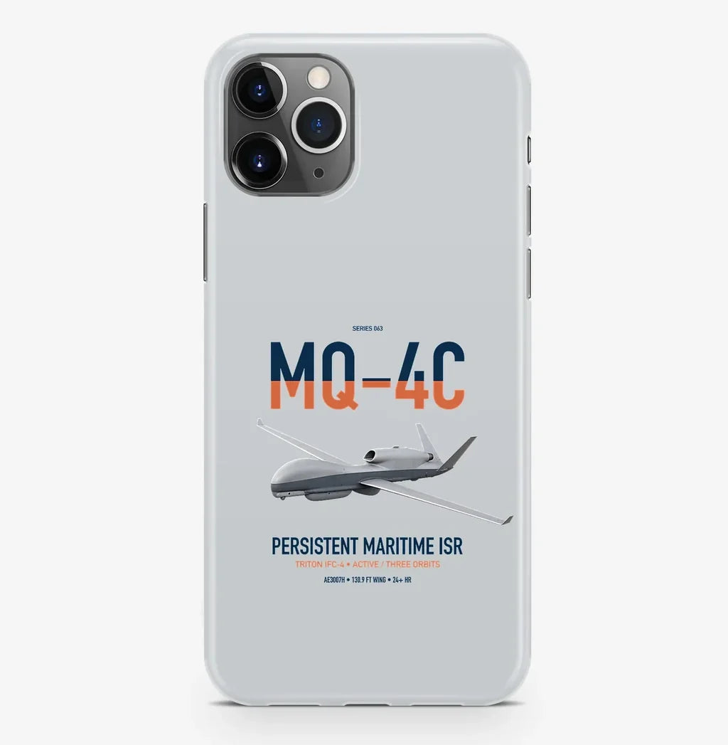 MQ-4C Triton IFC-4 design on light gray magsafe iphone case, for iPhone Pro Max