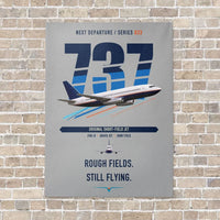 Thumbnail for Boeing 737-200 vertical canvas print - no frame - light gray background