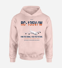 Thumbnail for RC-135V W Rivet Joint design on pink double-side hoodie, single-side print