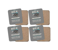 Thumbnail for 915 iS design on gray 4 pieces set coaster