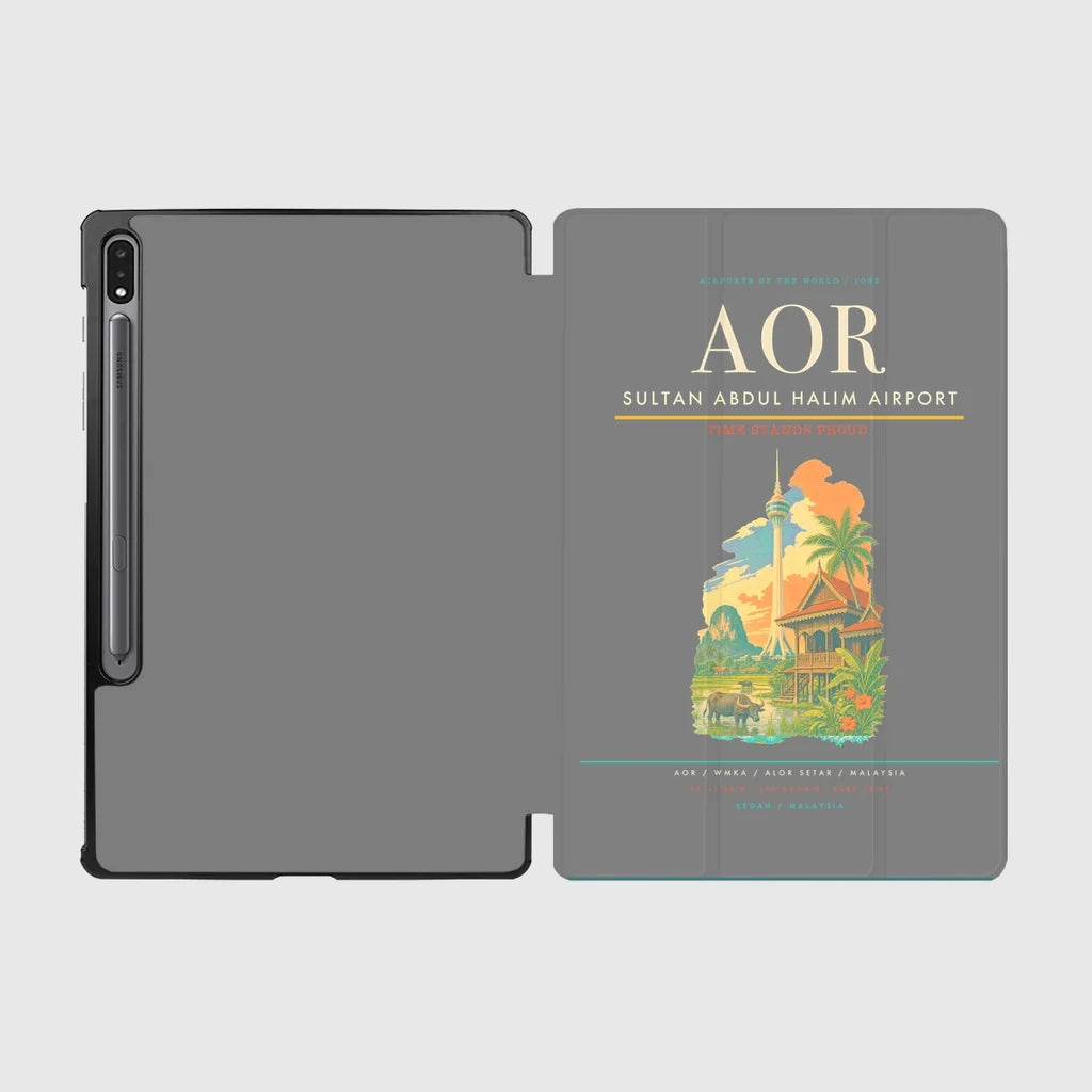 Sultan Abdul Halim Airport (AOR) design on gray samsung tablet tablet case