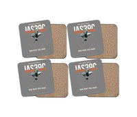 Thumbnail for Saab JAS 39C Gripen design on gray 4 pieces set coaster