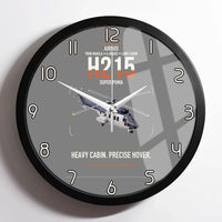 Thumbnail for Airbus H215 design on gray framed wall clock