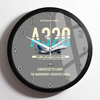 Thumbnail for Airbus A320P2F design on gray framed wall clock