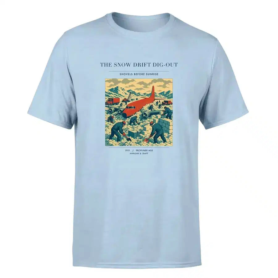 VINTAGE G4355 - The Snow Drift Dig-Out - Premium T-Shirt design on lightblue premium t shirt