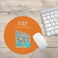 Thumbnail for Erfurt-Weimar Airport (ERF) design on orange round mouse pad