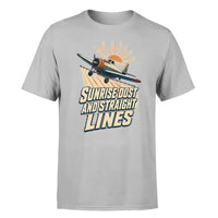 Thumbnail for SIGNAL 574 - Sunrise Dust And Straight Lines - Premium T-Shirt design on light gray premium t shirt