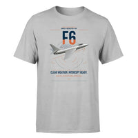 Thumbnail for Hawker Hunter F6 design on light gray t-shirt, single-side print
