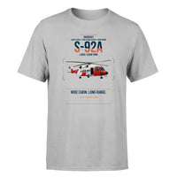Thumbnail for Sikorsky S-92A design on light gray t-shirt, single-side print