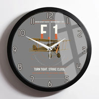 Thumbnail for Sopwith Camel F.1 design on gray framed wall clock