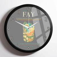 Thumbnail for Fayetteville Regional Airport (Grannis Field) (FAY) design on gray framed wall clock