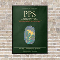Thumbnail for Puerto Princesa International Airport PPS - Canvas Framed - Dark Green