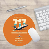 Thumbnail for Boeing 717-200 design on orange round mouse pad