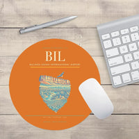 Thumbnail for Billings Logan International Airport BIL Mouse-Pad Round - Orange