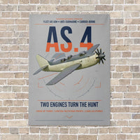 Thumbnail for Fairey Gannet AS.4 vertical canvas print - no frame - light gray background