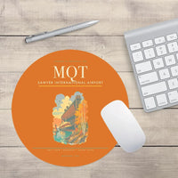 Thumbnail for Sawyer International Airport (MQT) design on orange round mouse pad