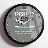 Thumbnail for TPE331-12 design on gray framed wall clock